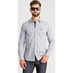 KOSZULA Emporio Armani. Białe koszule męskie xl, z haftami. Za 407,40 zł.
