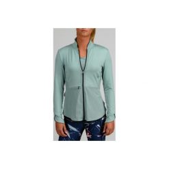Bluza na zamek fitness kardio 500 damska. Brązowe bluzy sportowe damskie DOMYOS, bez wzorów, z elastanu, bez rękawów, bez kaptura, na fitness i siłownię. Za 79,99 zł.