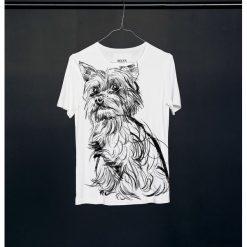Yorkshire-Terrier t-shirt woman. T-shirty damskie Pakamera, bez wzorów, bez kołnierzyka. Za 129,00 zł.