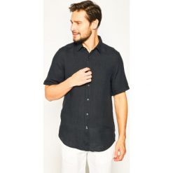 Koszula Boss Luka 50405698. Czarne koszule męskie Boss, m, bez wzorów, ze lnu, casualowe, bez kołnierzyka, bez rękawów. W wyprzedaży za 449,00 zł.