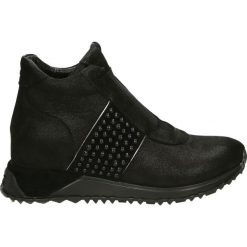 Półbuty - 2431727 NERO. Czarne półbuty damskie na koturnie Venezia, z nubiku, sportowe. Za 489,00 zł.