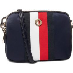Torebka TOMMY HILFIGER - Poppy Crossover Corp AW0AW07959 0GY. Niebieskie listonoszki damskie TOMMY HILFIGER, bez wzorów, z materiału, klasyczne, na ramię, bez dodatków. W wyprzedaży za 249,00 zł.
