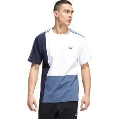 Adidas Originals Asymm Koszulka Niebieski Biały. Niebieskie podkoszulki męskie adidas Originals, s, z nadrukiem, z bawełny, z krótkim rękawem. Za 145,95 zł.