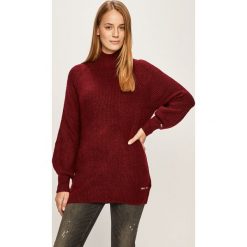 Tommy Jeans - Sweter. Niebieskie swetry damskie Tommy Jeans, s, bez wzorów, z elastanu, bez rękawów, bez kaptura. Za 429,90 zł.