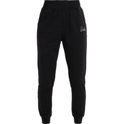 Spodnie z wysokim stanem: Missguided ELASTICATED WAIST HOTFIX JOGGER Spodnie treningowe black