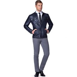 Kurtka Skórzana Czarna Scott. Czarne kurtki męskie pikowane marki LANCERTO, m, ze skóry, eleganckie. W wyprzedaży za 499,90 zł.