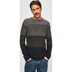 Brave Soul - Sweter. Niebieskie swetry męskie Brave Soul, s, bez wzorów, z bawełny, z okrągłym kołnierzem, bez kaptura. Za 119,90 zł.