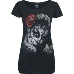 Alchemy England Widow's Weed Koszulka damska czarny. Czarne koszulki damskie Alchemy England, s, z nadrukiem, bez kołnierzyka, z krótkim rękawem. Za 74,90 zł.