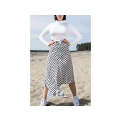 White chequered skirt. Białe spódniczki damskie Rest_factory, do pracy, s, w paski, z tkaniny, eleganckie, midi, asymetryczne. Za 219,00 zł.