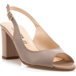 Buty damskie. Brązowe czółenka damskie Wittchen, bez wzorów, ze skóry, bez obcasa. W wyprzedaży za 179,90 zł.