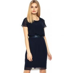 Zwiewna sukienka L'AF LONDA. Niebieskie sukienki damskie L’AF, na co dzień, l, bez wzorów, eleganckie, z klasycznym kołnierzykiem, z krótkim rękawem, krótkie, mini, proste. W wyprzedaży za 279,00 zł.