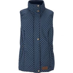 Kamizelka outdoorowa z nadrukiem bonprix ciemnoniebieski z nadrukiem. Niebieskie kamizelki damskie bonprix, z nadrukiem, bez kaptura. Za 149,99 zł.