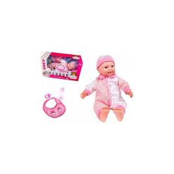Lalka Interaktywna Baby Bobas 46cm + Akcesoria Y34. Szare śliniaki ElektroStator, z materiału. Za 59,00 zł.