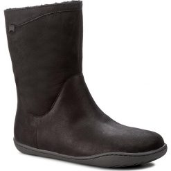 Botki CAMPER - Peu Cami K400048-006 Black. Czarne buty zimowe damskie Camper, z nubiku. W wyprzedaży za 459,00 zł.