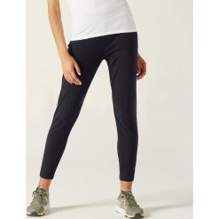 Spodnie dresowe Gym & Pilates 100 damskie. Czarne spodnie damskie NYAMBA, xl, z elastanu. Za 39,99 zł.