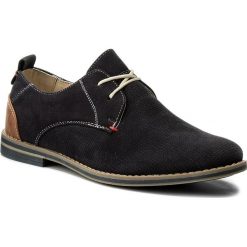 Półbuty LANETTI - M17SS086-2 Granatowy. Niebieskie półbuty męskie marki Lanetti, na co dzień, bez wzorów, ze skóry ekologicznej, eleganckie, bez zapięcia. Za 119,99 zł.
