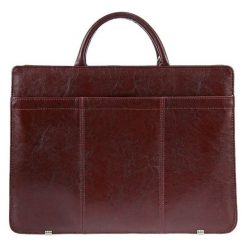 Polska skórzana teczka aktówka damska elegancka biznesowa bordowa G2 - bordowy. Czerwone aktówki damskie bez wzorów, ze skóry, eleganckie, bez dodatków. Za 299,99 zł.