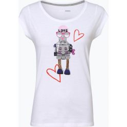 Marc Cain Sports - T-shirt damski, biały. Białe bluzki dziewczęce Marc Cain Sports, z nadrukiem, bez kołnierzyka, bez rękawów, bez kaptura. Za 399,95 zł.