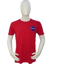 Koszulka Alpha Industries Space Shuttle 176507-328. Czerwone koszulki męskie Alpha Industries, l, bez wzorów, bez kołnierzyka, bez rękawów. Za 126,99 zł.