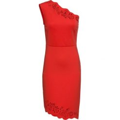 Sukienka bonprix czerwony. Czerwone sukienki damskie bonprix, bez wzorów, bez kołnierzyka, bez rękawów. Za 54,99 zł.