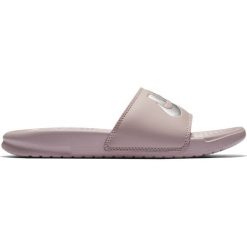 Klapki Nike Wmns Benassi JDI (343881-614). Szare klapki damskie Nike, bez wzorów, z materiału, bez obcasa. Za 109,99 zł.