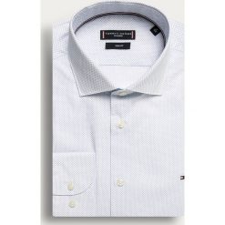 Tommy Hilfiger Tailored - Koszula. Białe koszule męskie Tommy Hilfiger Tailored, bez wzorów, z bawełny, eleganckie, z włoskim kołnierzykiem, z długim rękawem. Za 299,90 zł.