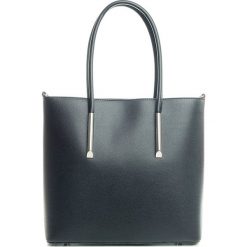 Torebki klasyczne damskie: Skórzana torebka w kolorze czarnym – 30 x 32 x 12 cm