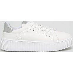 Answear - Buty Maline. Szare buty sportowe damskie ANSWEAR, bez wzorów, ze skóry, sportowe. W wyprzedaży za 59,90 zł.