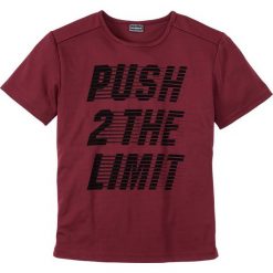 T-shirt funkcyjny Slim Fit bonprix ciemnoczerwony. Czerwone koszulki męskie bonprix, m, z nadrukiem, z okrągłym kołnierzem. Za 44,99 zł.