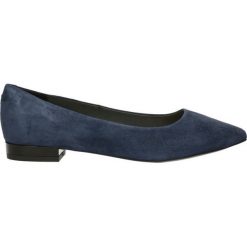 Baleriny LANZA. Niebieskie baleriny damskie marki Gino Rossi, ze skóry, klasyczne. Za 299,90 zł.