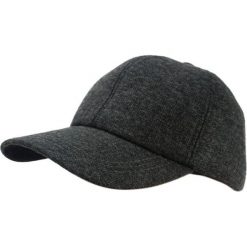 Zimowa Męska Czapka z Daszkiem, Grafitowa CPAPJNSDASZEK602. Szare czapki męskie Pako Jeans, na zimę, bez wzorów, z materiału, klasyczne. Za 37,50 zł.