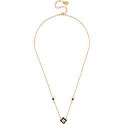 Pozłacany naszyjnik z kryształami - (D)42 cm. Żółte naszyjniki damskie Diamond Style, z kryształem, złote. W wyprzedaży za 74,95 zł.
