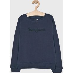 Pepe Jeans - Bluza 128-178/180 cm. Niebieskie bluzy dziewczęce Pepe Jeans, bez wzorów, z bawełny, bez rękawów, bez kaptura. W wyprzedaży za 139,90 zł.