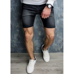 Krótkie męskie spodenki czarne Recea. Czarne spodenki i szorty męskie Recea, s, bez wzorów, z jeansu, klasyczne, krótkie. Za 59,99 zł.