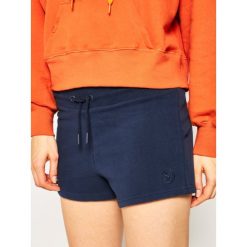 Szorty sportowe Superdry Indie W7110034A. Niebieskie spodenki sportowe damskie Superdry, bez wzorów, z bawełny, sportowe. Za 209,00 zł.