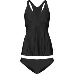 Tankini (2 części) bonprix czarny. Czarne stroje kąpielowe damskie bonprix, bez wzorów. Za 89,99 zł.