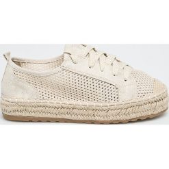 Answear - Espadryle Lisa. Szare espadryle damskie ANSWEAR, z materiału, na platformie. W wyprzedaży za 69,90 zł.