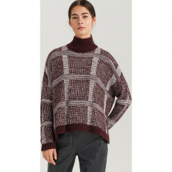 Sweter z kolorowej dzianiny ReDesign - Wielobarwn. Brązowe bez kategorii marki Reserved, s, z dzianiny. Za 199,99 zł.