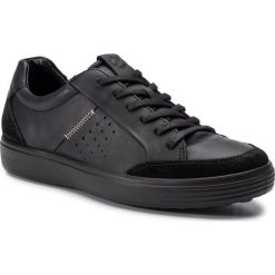 Półbuty ECCO - Soft 7 43080451052 Black. Czarne półbuty męskie ecco, na co dzień, bez wzorów, ze skóry, eleganckie, bez zapięcia. W wyprzedaży za 429,00 zł.