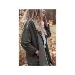 Narzutka Zoya || organic cotton & kaszmir. Zielone bluzy damskie Giraffe, bez wzorów, z bawełny, bez rękawów. Za 199,20 zł.