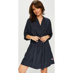 Tommy Hilfiger - Szlafrok. Niebieskie szlafroki damskie marki TOMMY HILFIGER, l, z bawełny. Za 349,90 zł.