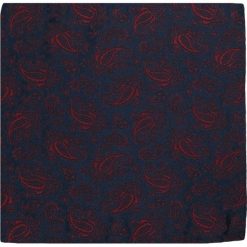 Modna Poszetka Męska, Wzór Paisley, Alties, Granatowo-Czerwona POSZALTTANIA0019. Niebieskie poszetki męskie Alties, paisley, z materiału, eleganckie. Za 16,90 zł.