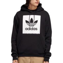 Adidas Originals Solid BB Hoodie EC7323. Czarne bluzy męskie Adidas, s, bez wzorów, z bawełny, bez kołnierzyka, bez rękawów, bez kaptura. W wyprzedaży za 239,99 zł.