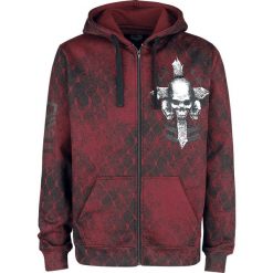 Bluzy męskie: Rock Rebel by EMP Mask Of Sanity Bluza z kapturem rozpinana bordowy