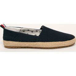 Tommy Hilfiger - Espadryle. Niebieskie espadryle męskie TOMMY HILFIGER, bez wzorów, z materiału. W wyprzedaży za 269,90 zł.