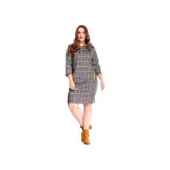 Wzorzysta sukienka z rękawem 3/4. Sukienki damskie Bird, bez wzorów, bez kołnierzyka, bez rękawów. Za 365,00 zł.