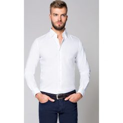 Koszula Giovani. Białe koszule męskie LANCERTO, m, bez wzorów, z jedwabiu, eleganckie, bez kołnierzyka, bez rękawów. W wyprzedaży za 199,90 zł.