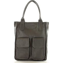 Torebka shopper z kieszeniami szara MELODY. Szare torby damskie na zakupy MAZZINI, ze skóry, street. W wyprzedaży za 299,00 zł.