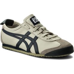 Sneakersy ONITSUKA TIGER - Mexico 66 DL408 Birch/India Ink/Latte 1659. Brązowe półbuty damskie Onitsuka Tiger, bez wzorów, ze skóry, retro, bez obcasa, na płaskiej podeszwie, na sznurówki. W wyprzedaży za 249,00 zł.