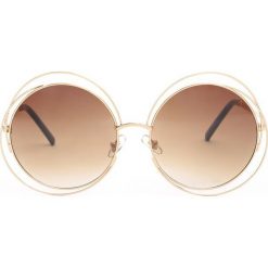 Brązowe Okulary Find Truth. Pomarańczowe okulary przeciwsłoneczne damskie Born2be, okrągłe. Za 39,99 zł.